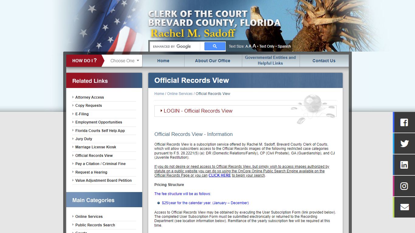 Official Records View - Brevard County, Florida - Clerk of the Court